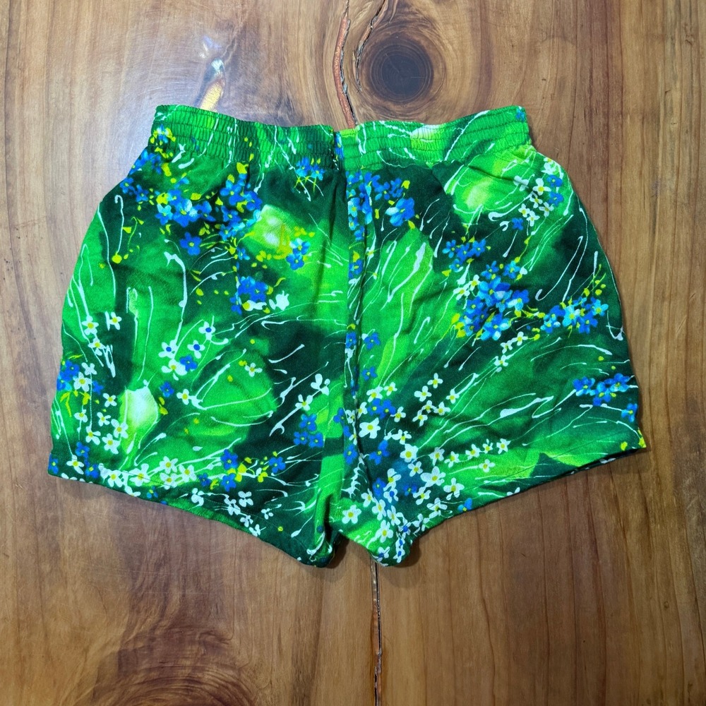 Vintage 60s 70s Pomare Mens Shorts Large Medium Barkcloth Hawaiian A3-13 - Picture 6 of 6